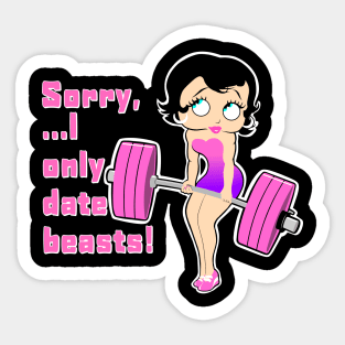 gym girl, fitness girl, weightlifting women, barbell girl Sticker